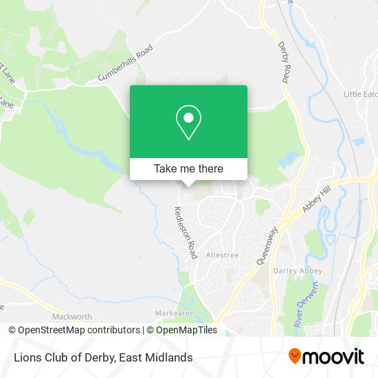 Lions Club of Derby map