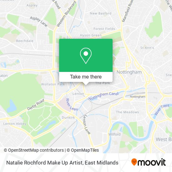 Natalie Rochford Make Up Artist map