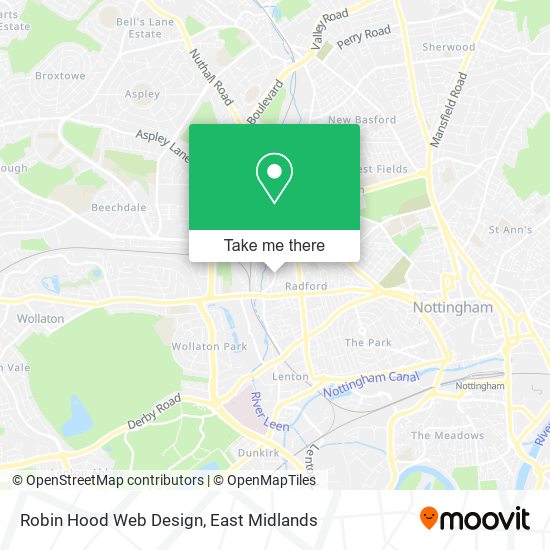 Robin Hood Web Design map