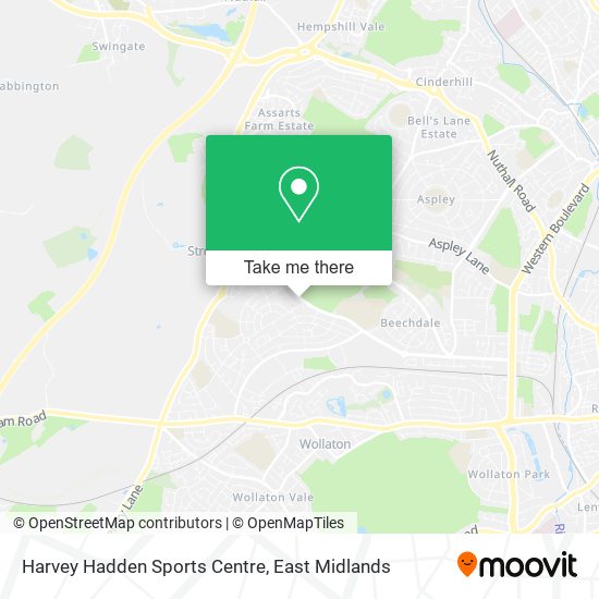 Harvey Hadden Sports Centre map