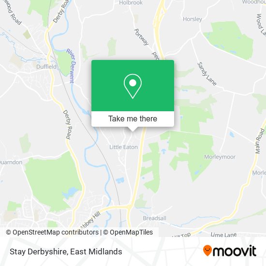 Stay Derbyshire map