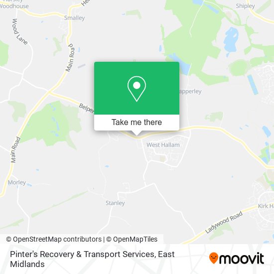 Pinter's Recovery & Transport Services map