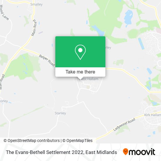 The Evans-Bethell Settlement 2022 map