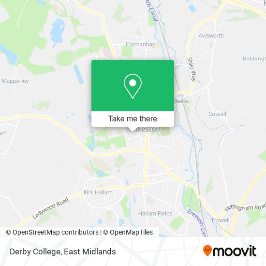 Derby College map