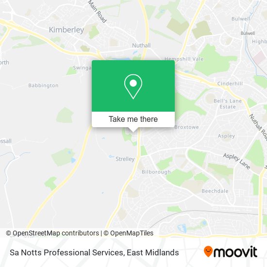 Sa Notts Professional Services map