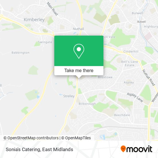 Sonia's Catering map