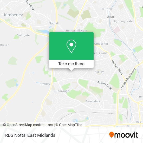 RDS Notts map