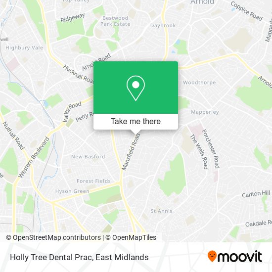 Holly Tree Dental Prac map