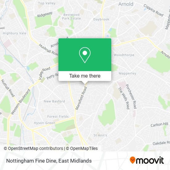 Nottingham Fine Dine map