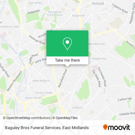 Baguley Bros Funeral Services map