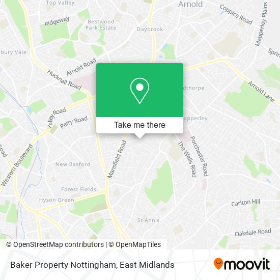 Baker Property Nottingham map