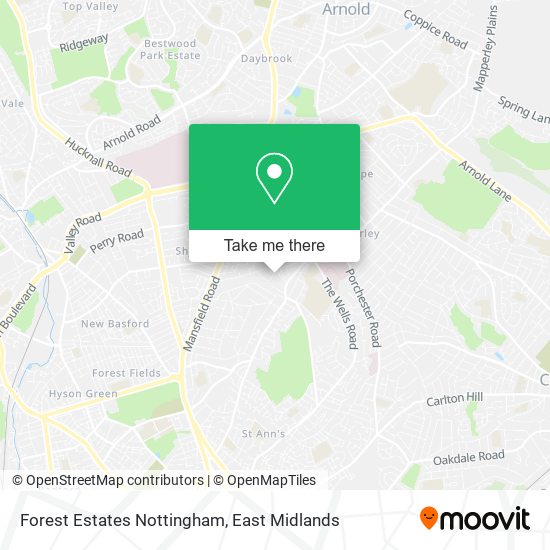 Forest Estates Nottingham map