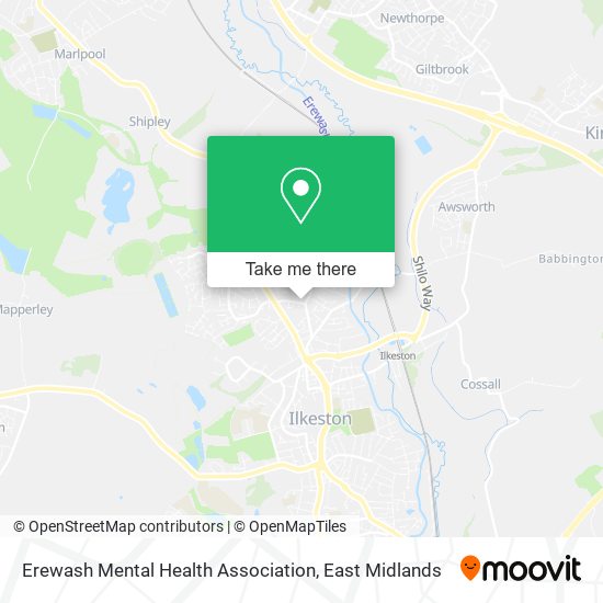 Erewash Mental Health Association map