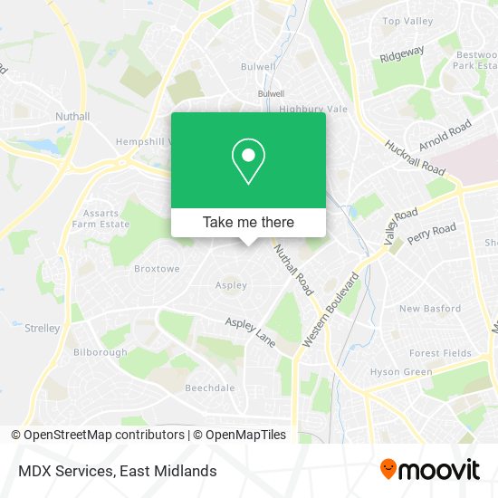 MDX Services map