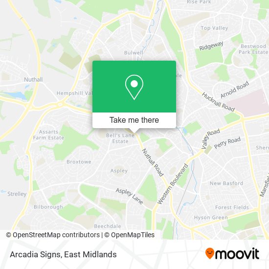 Arcadia Signs map