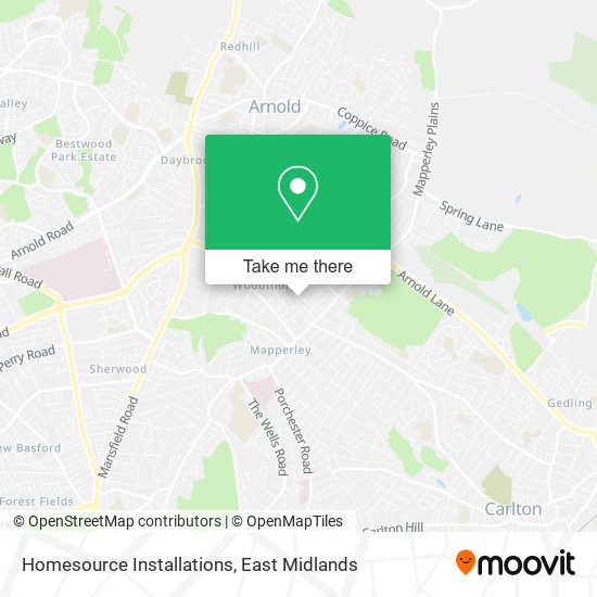 Homesource Installations map