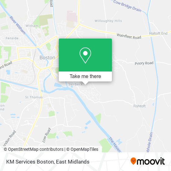 KM Services Boston map