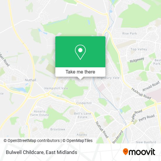 Bulwell Childcare map