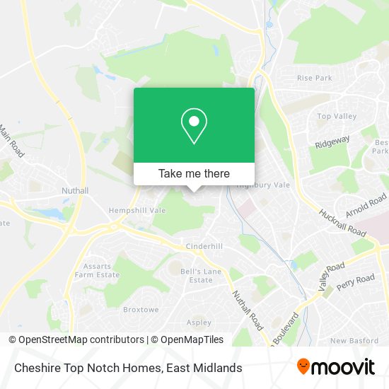 Cheshire Top Notch Homes map