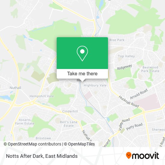 Notts After Dark map