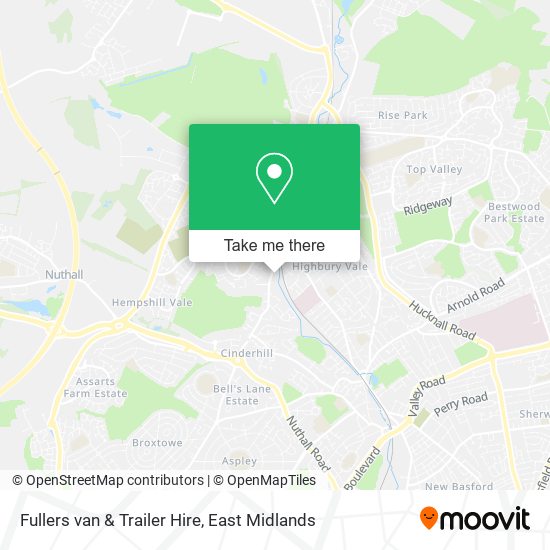 Fullers van & Trailer Hire map