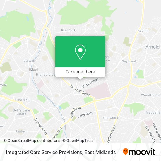Integrated Care Service Provisions map