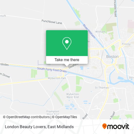 London Beauty Lovers map