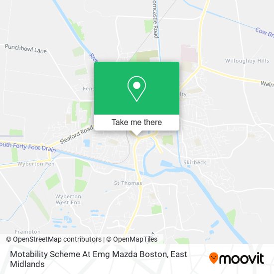 Motability Scheme At Emg Mazda Boston map