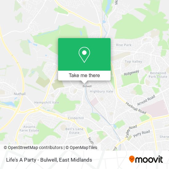 Life's A Party - Bulwell map