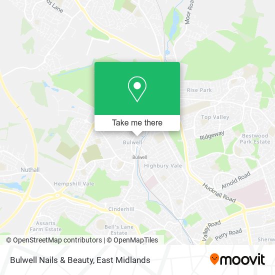 Bulwell Nails & Beauty map