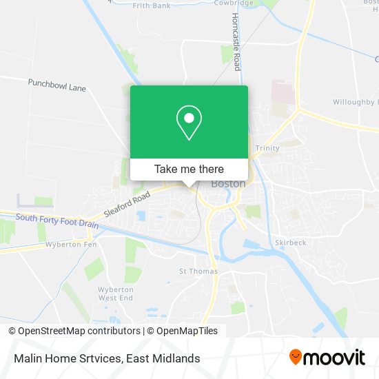 Malin Home Srtvices map