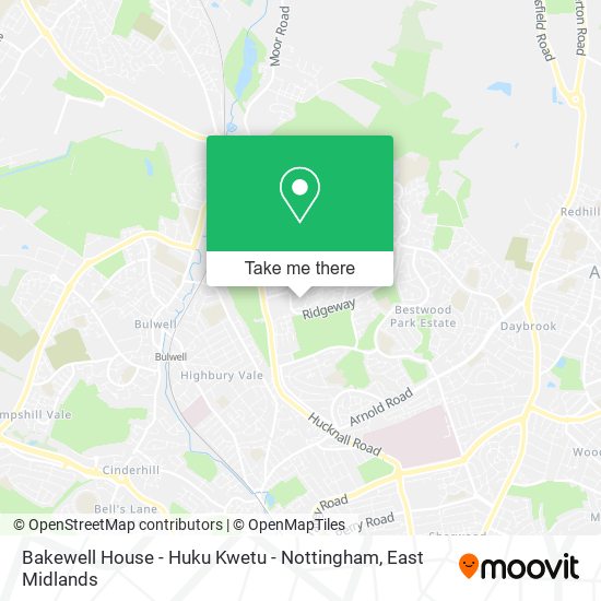 Bakewell House - Huku Kwetu - Nottingham map