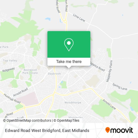 Edward Road West Bridgford map