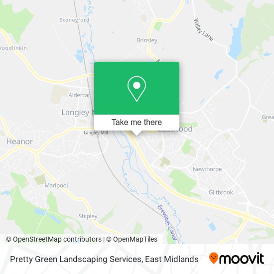 Pretty Green Landscaping Services map