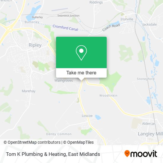 Tom K Plumbing & Heating map