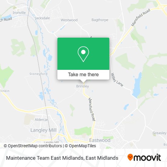 Maintenance Team East Midlands map