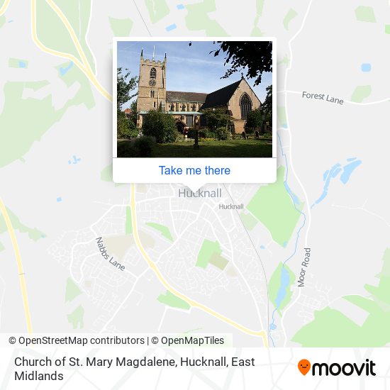 Church of St. Mary Magdalene, Hucknall map