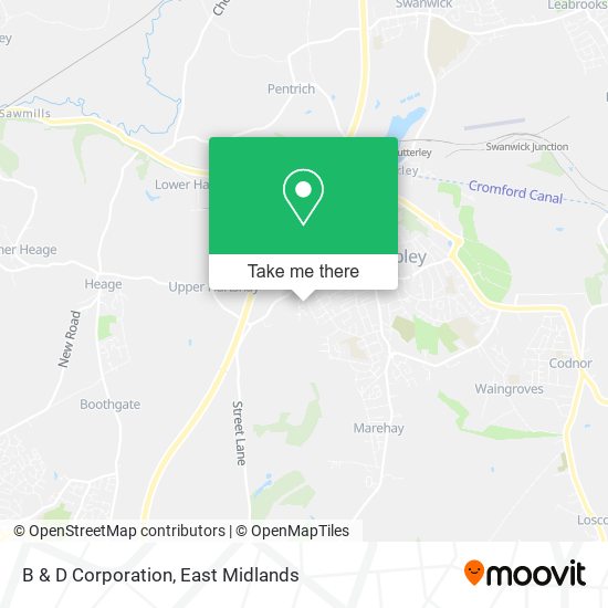 B & D Corporation map