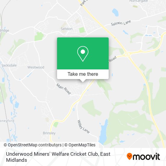 Underwood Miners' Welfare Cricket Club map