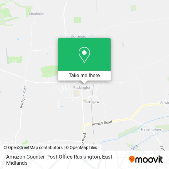 Amazon Counter-Post Office Ruskington map