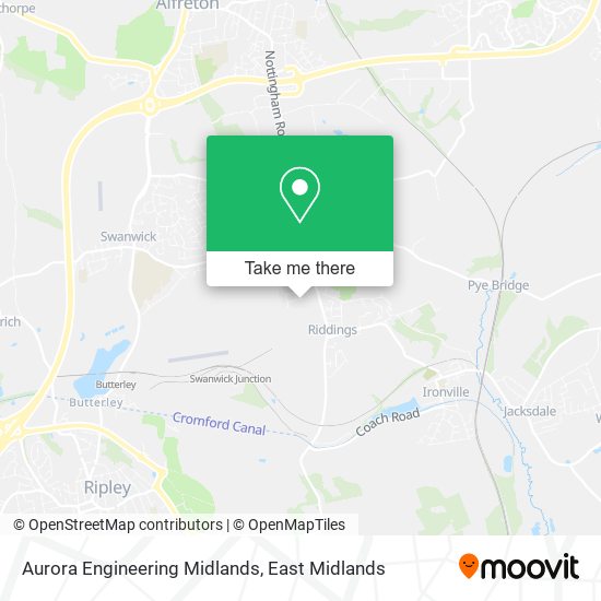 Aurora Engineering Midlands map