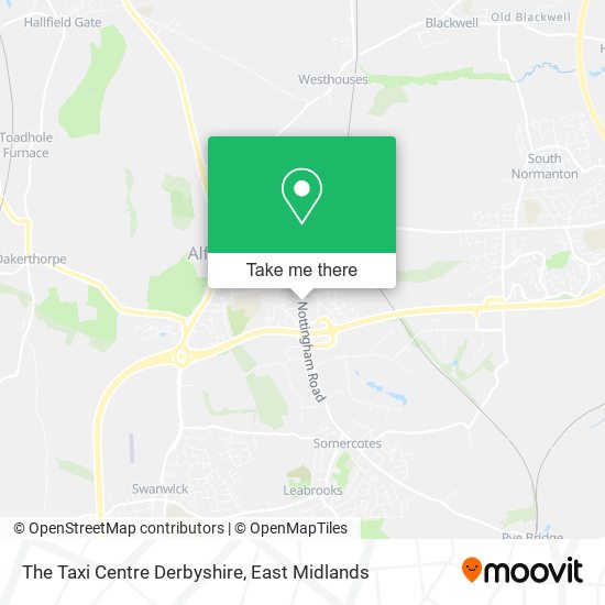 The Taxi Centre Derbyshire map