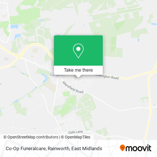Co-Op Funeralcare, Rainworth map
