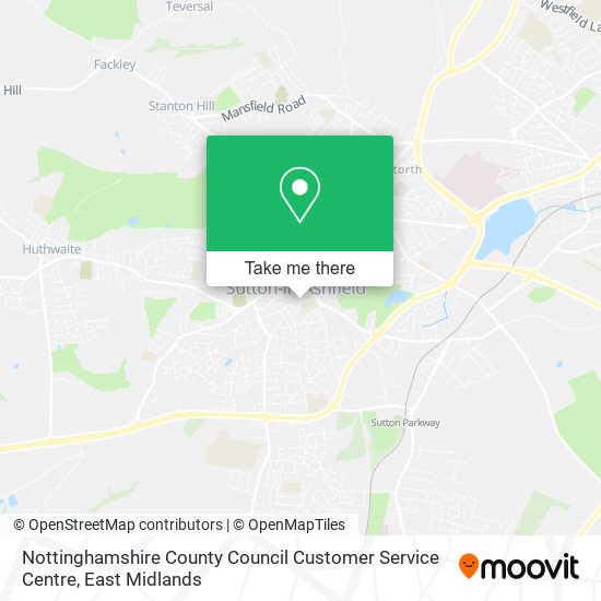 Nottinghamshire County Council Customer Service Centre map