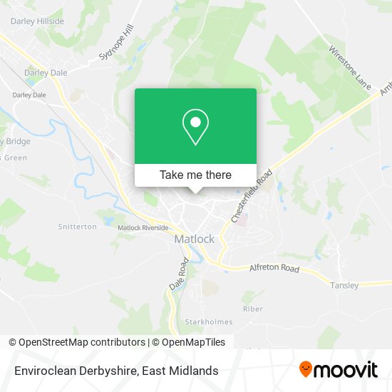 Enviroclean Derbyshire map