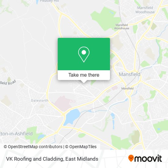 VK Roofing and Cladding map