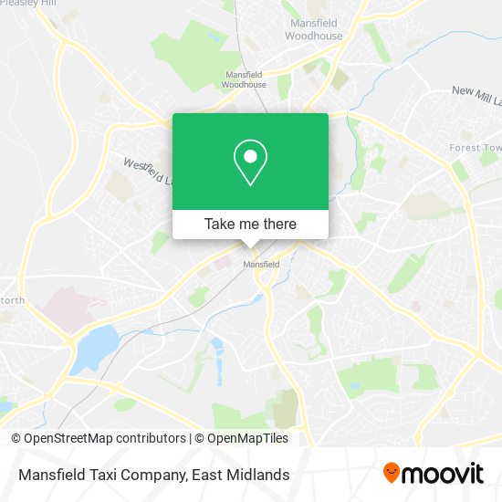 Mansfield Taxi Company map