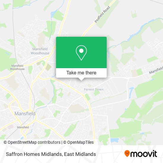 Saffron Homes Midlands map