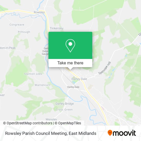 Rowsley Parish Council Meeting map