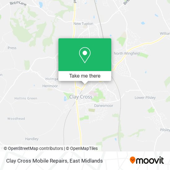 Clay Cross Mobile Repairs map